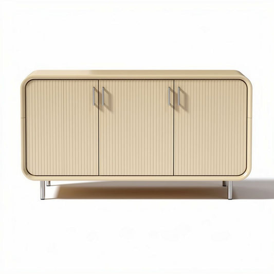 Dressoir van hout met drie deuren in beige 150 x 45 x 75cm